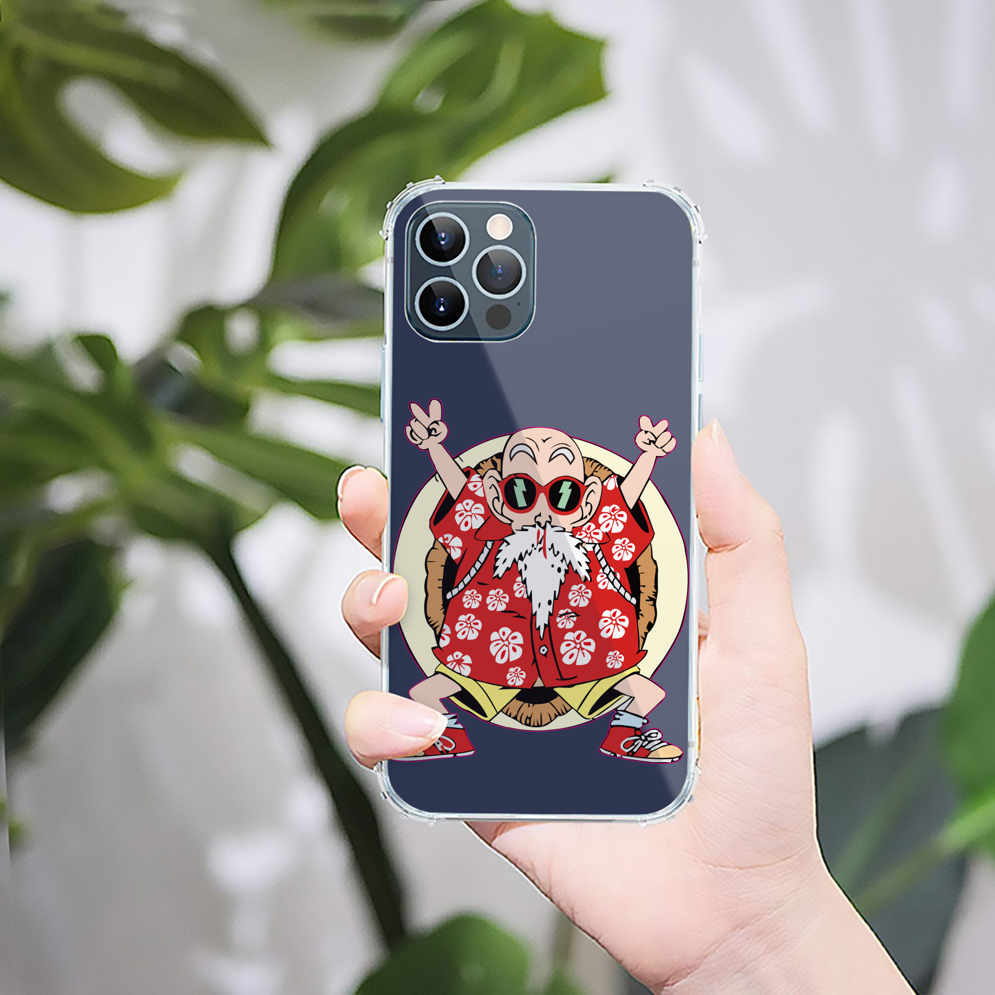 （画像用） ドラゴンボール 亀仙人（かめせんにん） DRAGON BALL Master Roshi Kame Sennin 【iPhone 12シリーズ対応】透明スマホケース（クリアソフトケース）